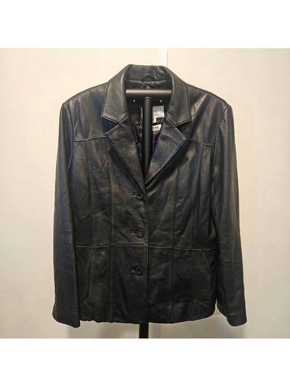 Women's Wilsons Leather Maxima Black Leather Jacket XL, Runs Small